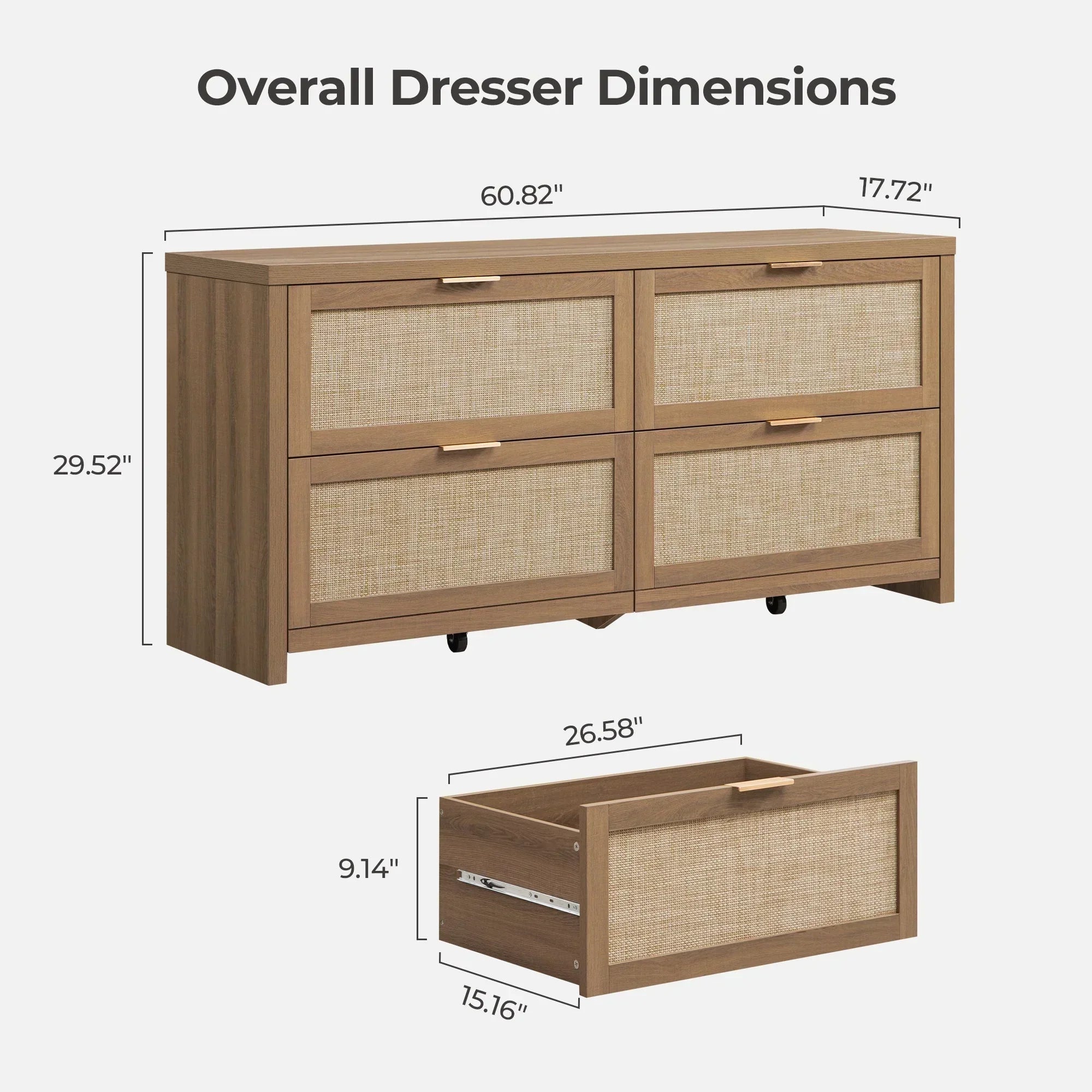 Savanna Modular 8 Drawers Dresser