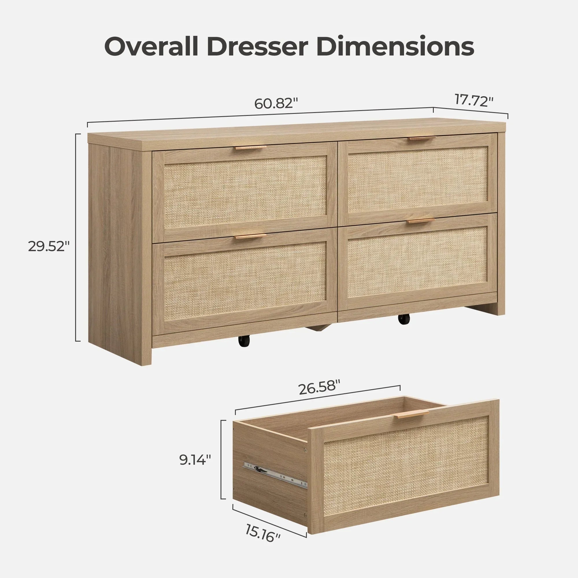 Savanna Modular 8 Drawers Dresser